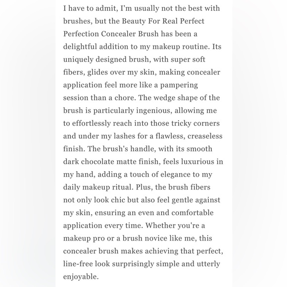 NEW: “BEAUTY FOR REAL” Perfect Perfection Glam Concealer Brush || Full Size - Picture 6 of 14